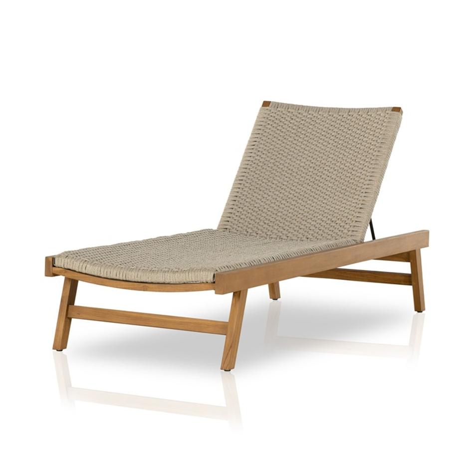 Delano Outdoor Chaise - Ivory Rope by Four Hands