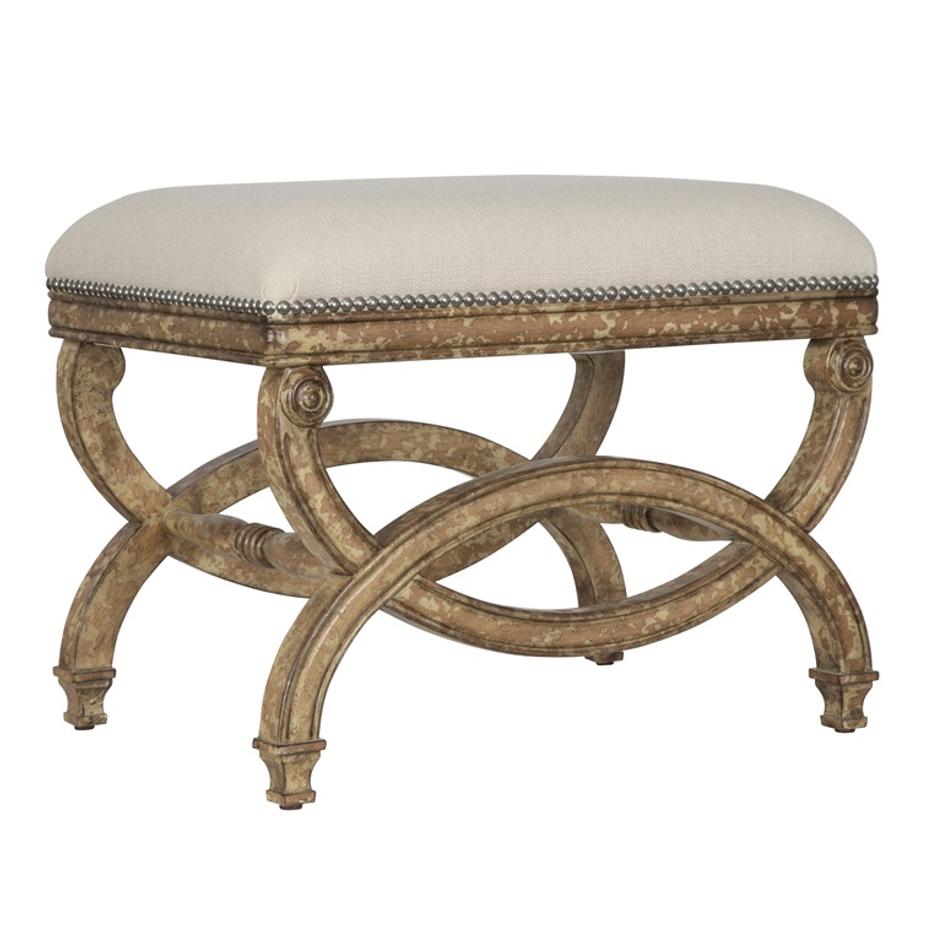 Karline Natural Linen Small Bench by Uttermost