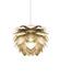Silvia Mini Hardwired Pendant in Brass Foil Finish with White Cord by UMAGE