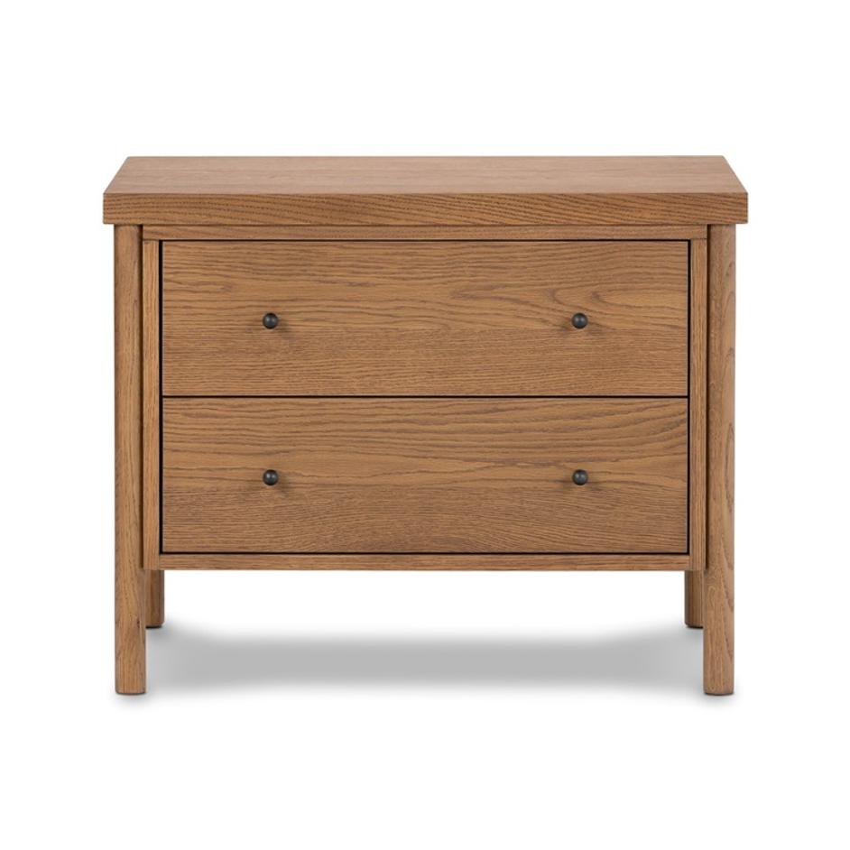 Roark Nightstand - Amber Oak Veneer by Four Hands
