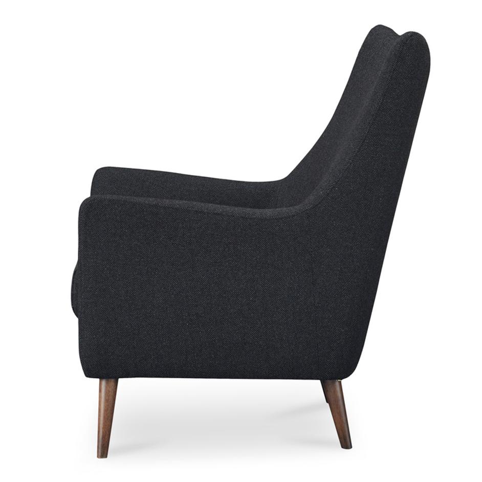 Fisher Armchair Wool Blend Charcoal by Moes Home