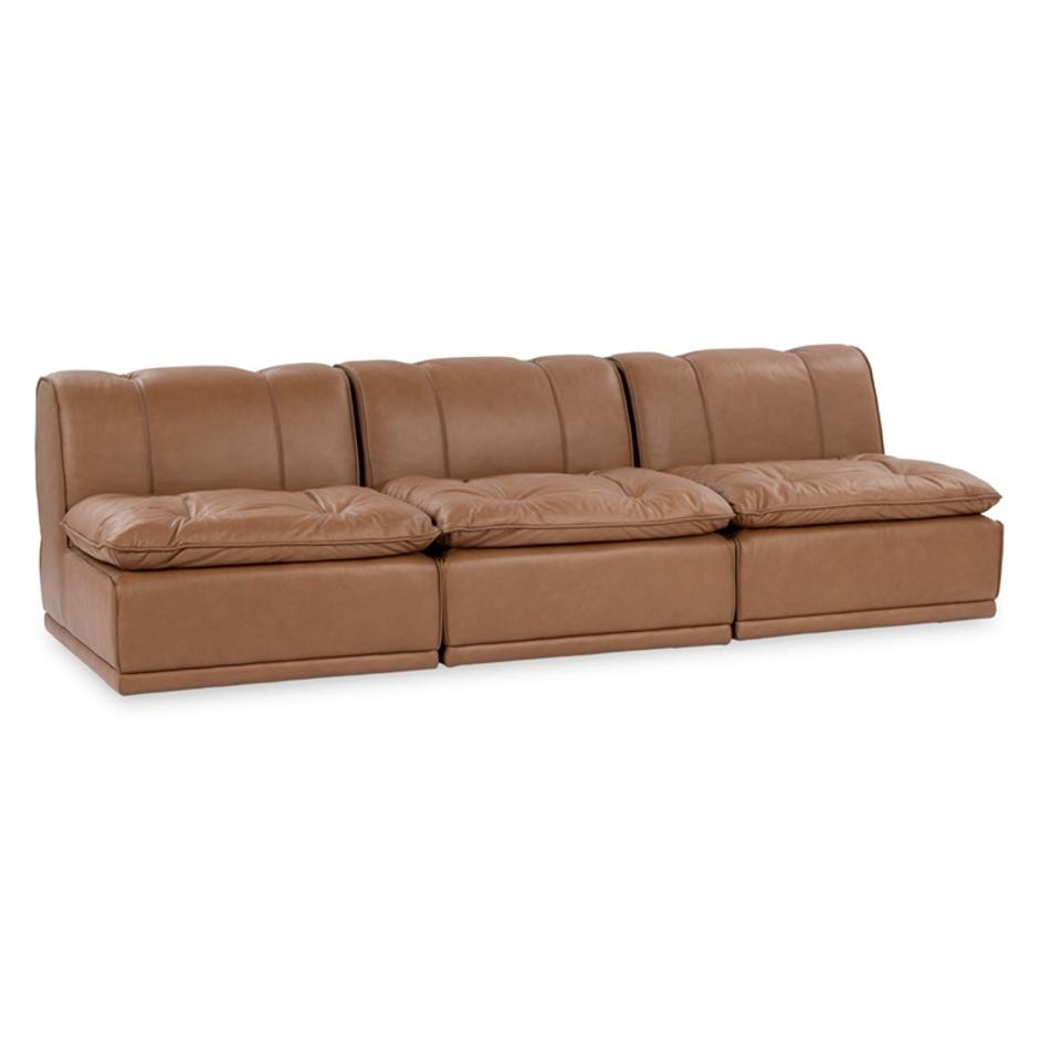 Haven Leather 3pc Modular Sofa by Classic Home