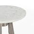 Leyton Accent Table White Marble by Classic Home