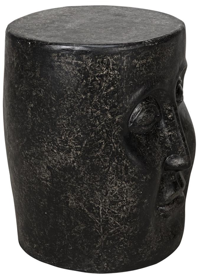 Head Side Table, Black Fiber Cement by Noir Furniture