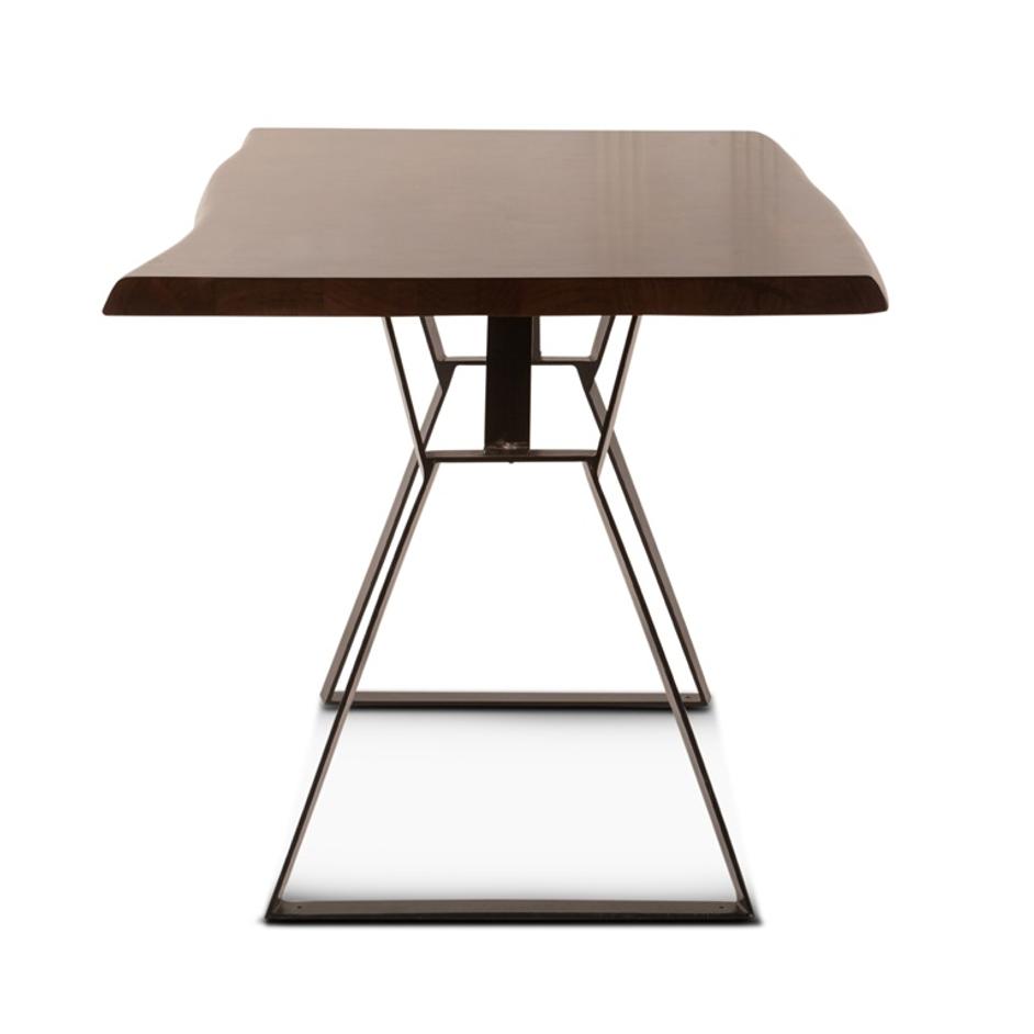 London Loft 68" Acacia Wood Gathering Table, Walnut by Home Trends & Design