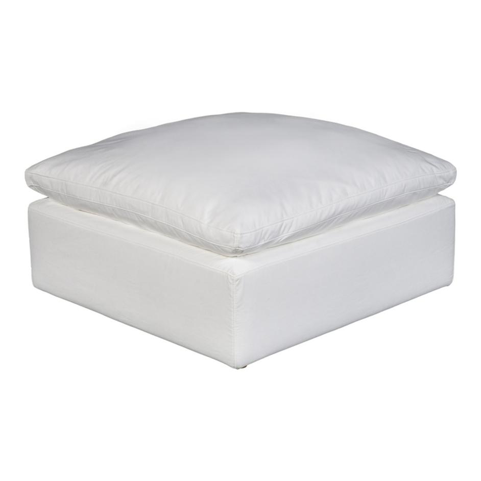 TERRA CONDO OTTOMAN LIVESMART FABRIC CREAM by Moes Home