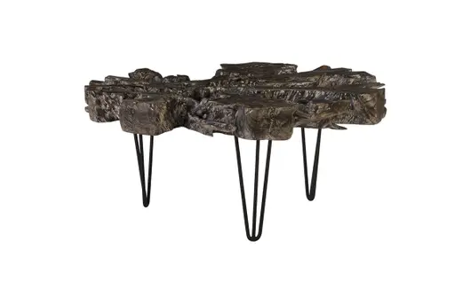 Round Top Coffee Table, Black Wash by PHILLIPS COLLECTION