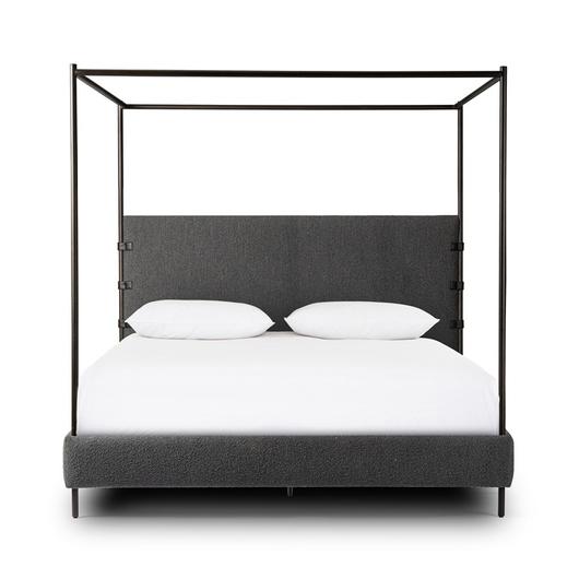 Anderson Canopy Queen Bed - Knoll Charcoal by Four Hands