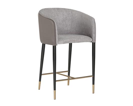 Asher Counter Stool - Flint Grey / Napa Taupe by Sunpan