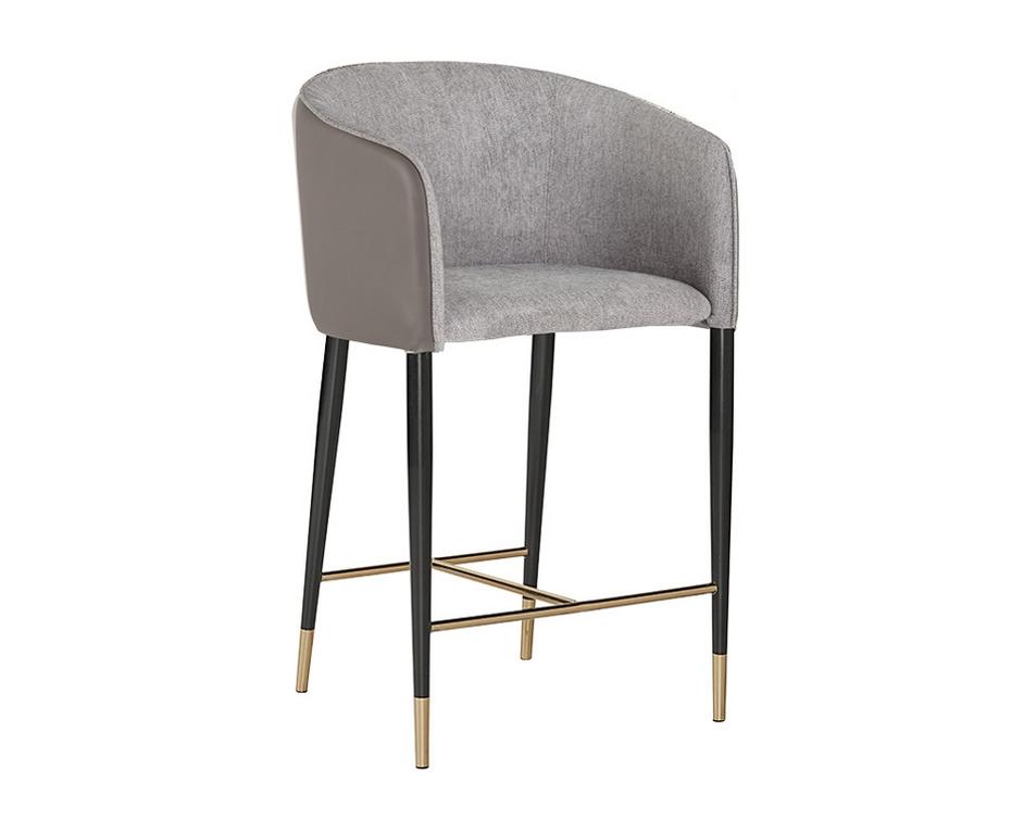 Asher Counter Stool - Flint Grey / Napa Taupe by Sunpan