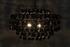 Vulcan Chandelier, Black Steel with Black Glass by Noir Furniture