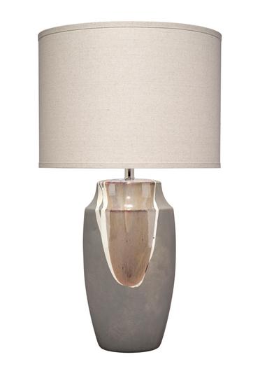 Landslide Ceramic Table Lamp with Linen Shade by Jamie Young