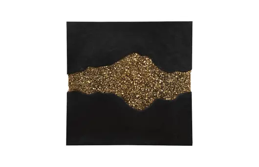 Geode Texture Panel Black And Gold, Wall Decor by PHILLIPS COLLECTION