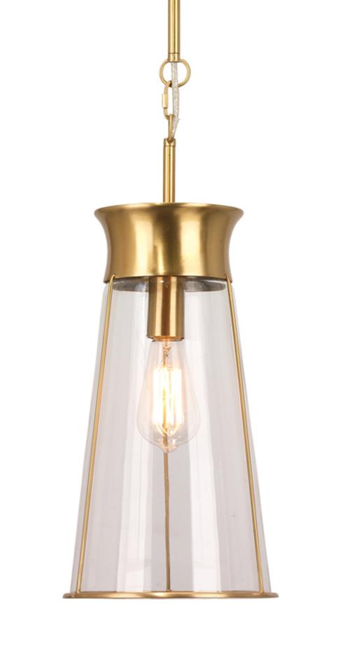Nara 1-Light Pendant, Antique Brass by Jamie Young