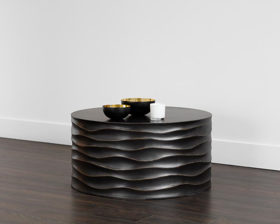 COREY COFFEE TABLE - LARGE - BLACK by Sunpan