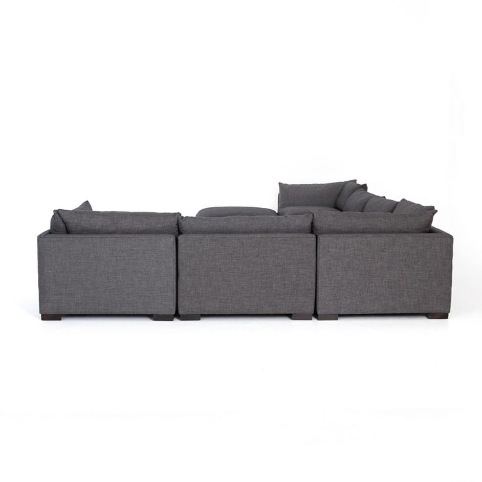 WESTWOOD 6-PIECE SECTIONAL W/ OTTOMAN- BENNETT CHARCOAL by FOUR HANDS