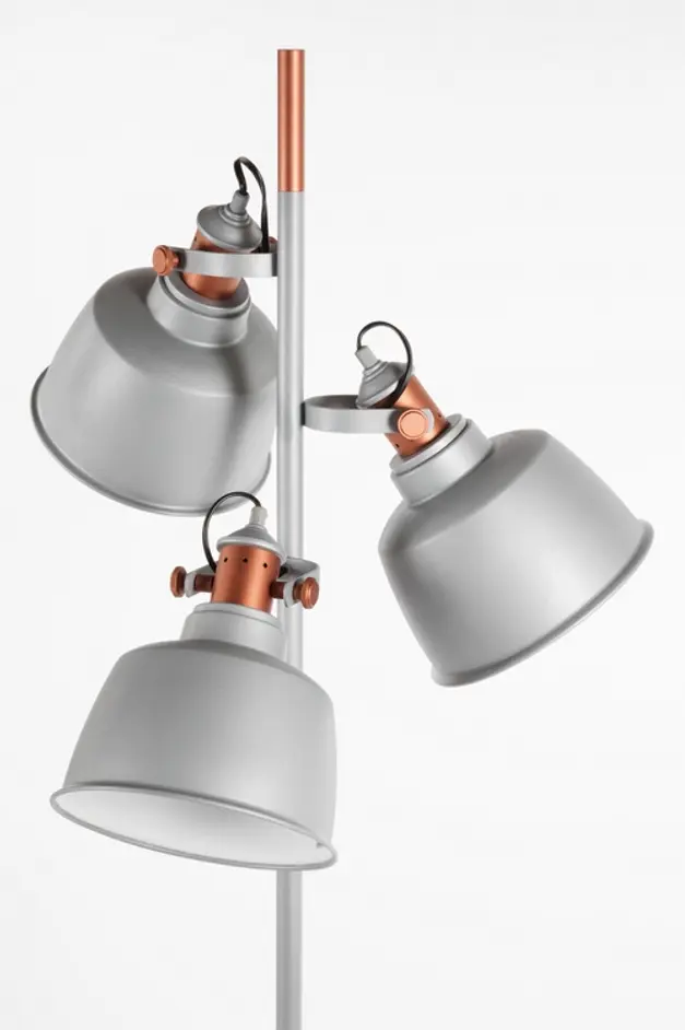 Hentz Three Light Floor Lamp - Silver by GALLA HOME