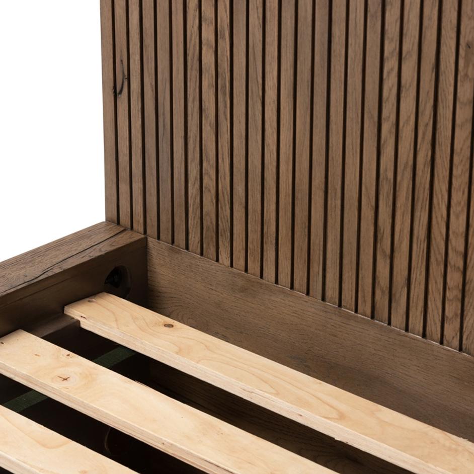 Leo Queen Bed in Rustic Grey by FOUR HANDS