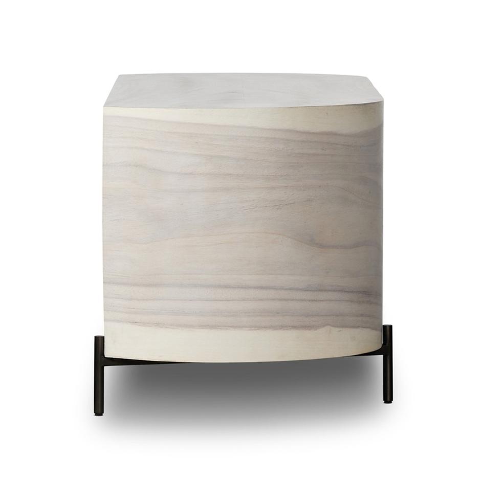 Lunas Executive Desk In Bleached Guanacaste-Bronzed Iron by Four Hands