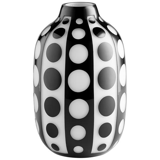 Medium Petroglyph Vase in Black and White by Cyan Design