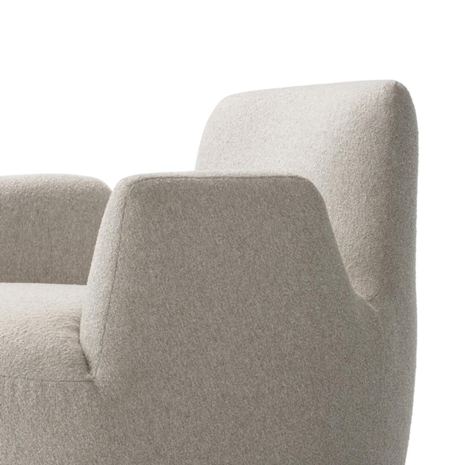 Reed Swivel Chair In Crete Pebble by Four Hands