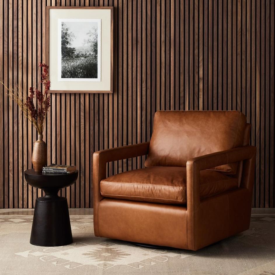 Olson Swivel Chair - Sonoma Butterscotch by Four Hands