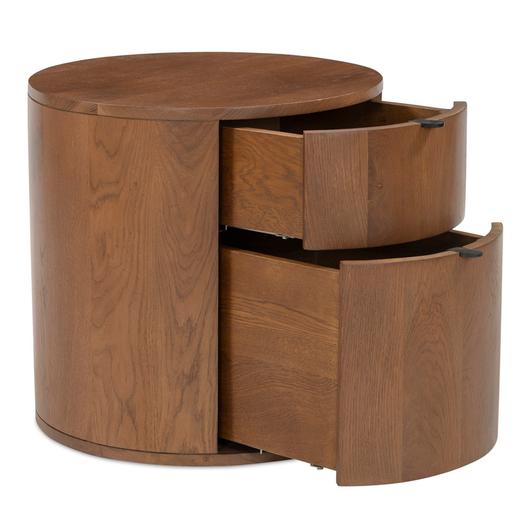 Theo Two Drawer Nightstand Brown by Moes Home