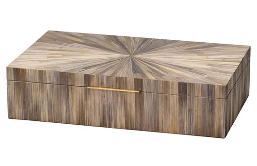 Palm Marquetry Decorative Box by Jamie Young