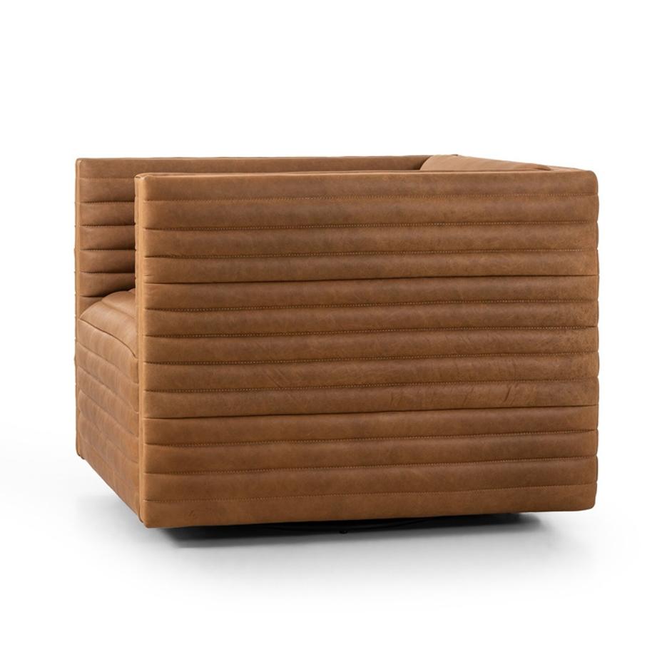 Padma Swivel Chair - Eucapel Cognac by Four Hands