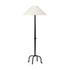 Neville Floor Lamp In Matte Black Cast Aluminum by Four Hands