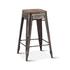 Eiffel 12" Barstool, Teak Top by Home Trends & Design