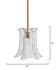 Cala 1-Light Blown Glass Pendant, Clear by Jamie Young