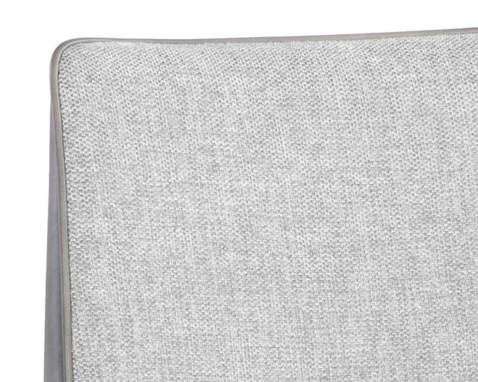 RENEE STACKABLE DINING CHAIR - ANTIQUE BRASS - BELFAST HEATHER GREY / BRAVO METAL by Sunpan