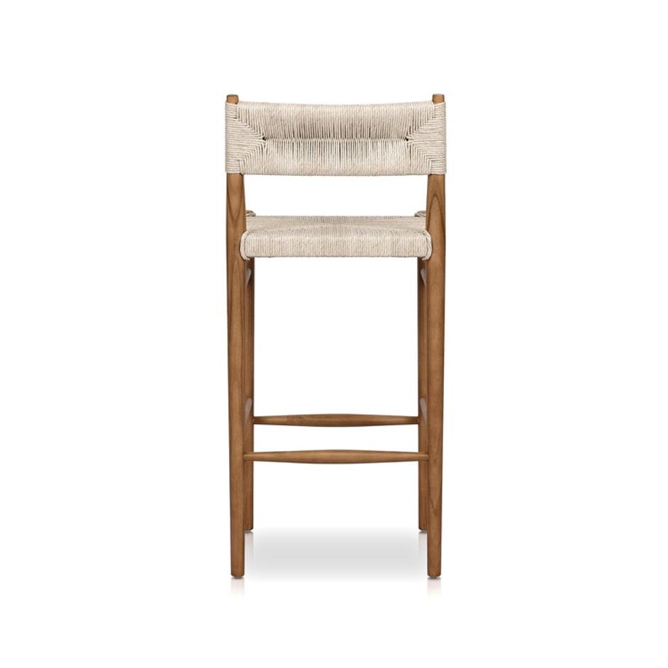 Lomas Bar + Counter Outdoor Stool - Vintage White by Four Hands