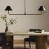 Cullen Linear Double Pendant - Black Leather by Four Hands