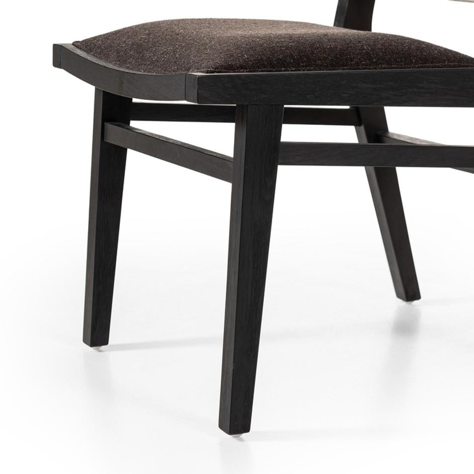 Sage Dining Chair In Antwerp Noir And Brushed Ebony Beech And Brushed Ebony Cane by Four Hands