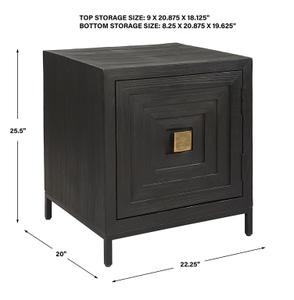 Aiken Geometric Cabinet / End Table by Uttermost