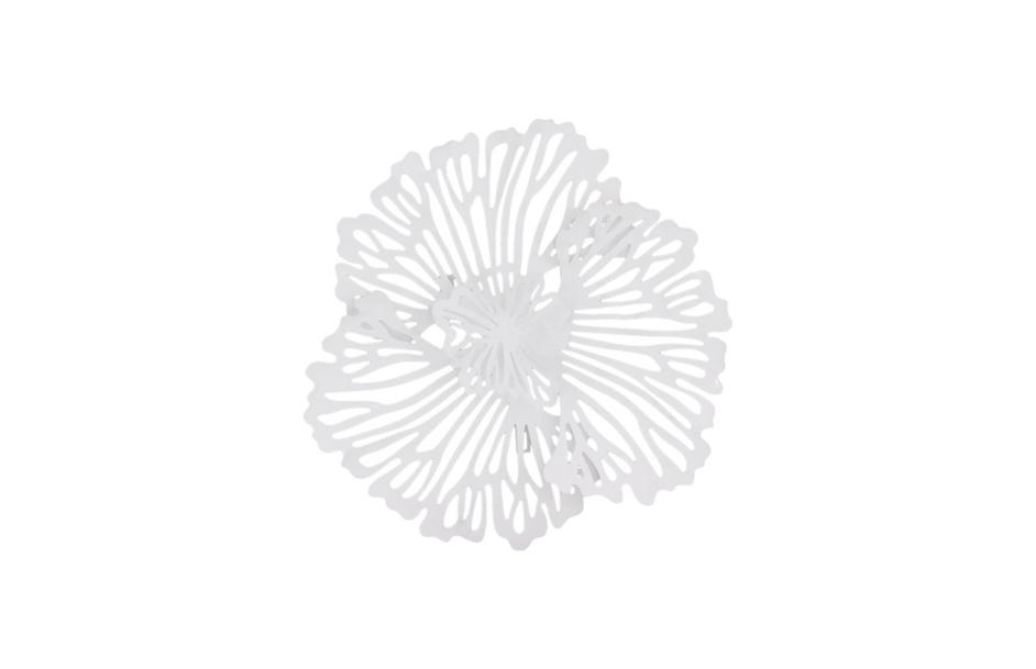 Flower Wall Art, Extra Small, White, Metal by Phillips Collection
