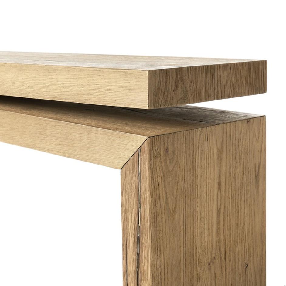 Matthes Console Table - 94" - Worn Oak Veneer by Four Hands