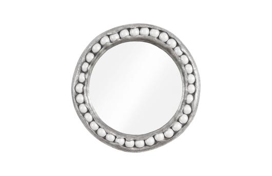 Pearl Mirror, Silver Leaf, Round by PHILLIPS COLLECTION