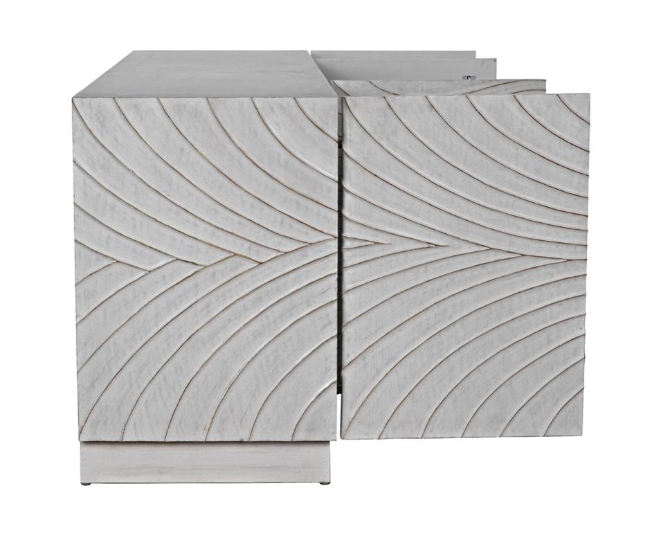 Cavalier Mahogany and Veneer Sideboard in White Wash Finish by Noir Furniture