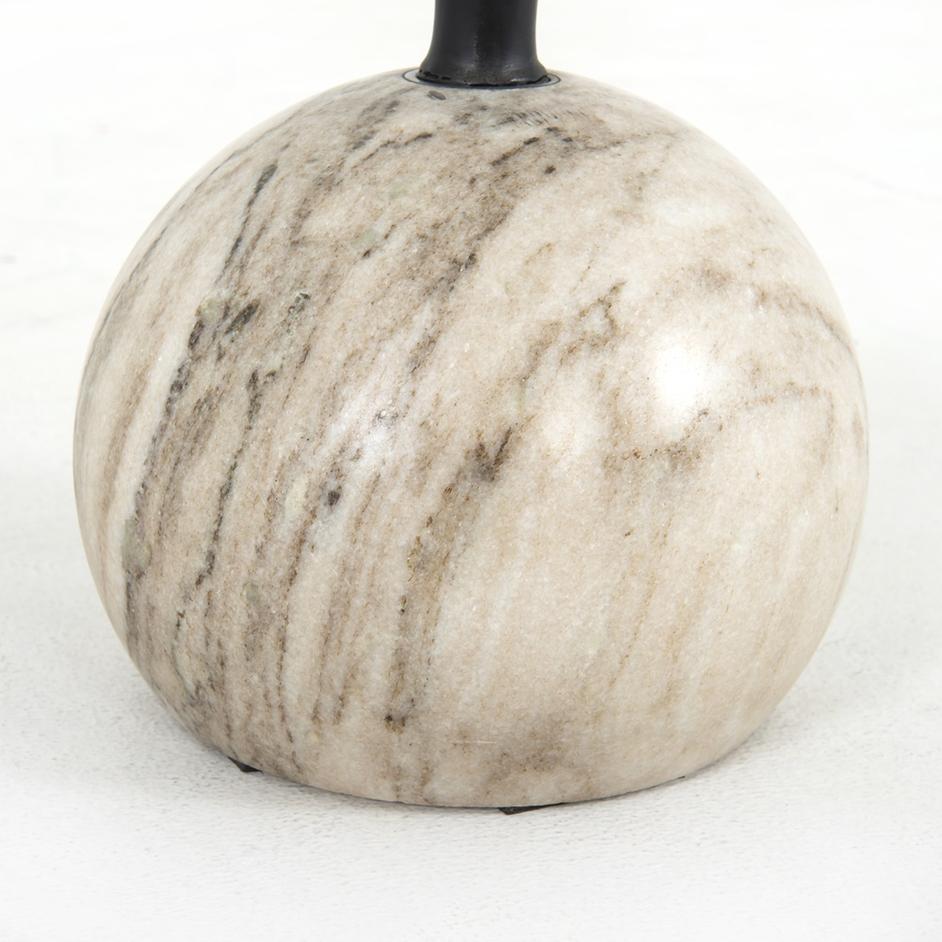 Viola Accent Table-Antique White Marble by FOUR HANDS