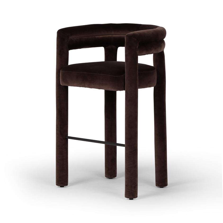 Tacova Bar Stool in Surrey Cocoa by FOUR HANDS