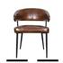 Dover Armchair, Hand Washed Chestnut Leather by Home Trends & Design