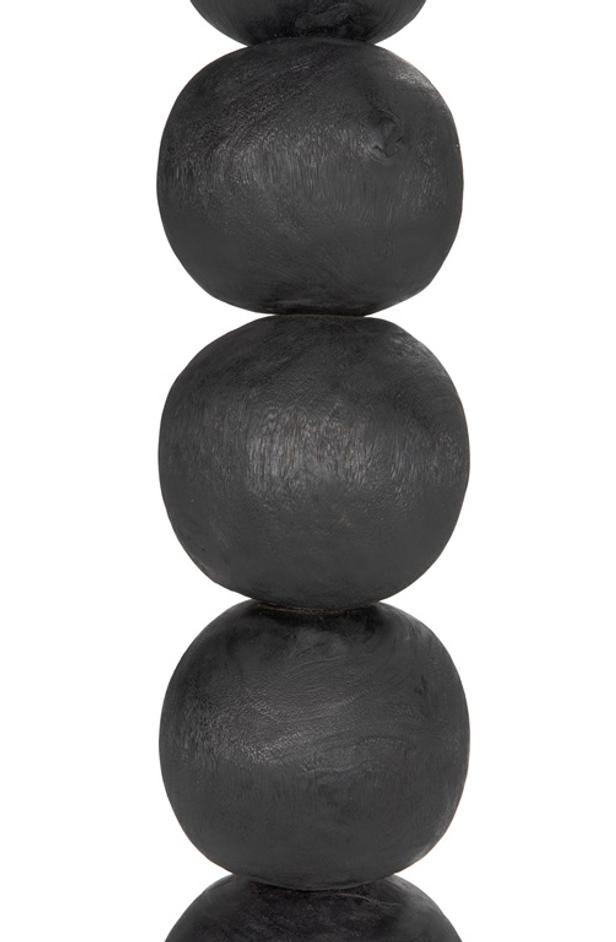 Alpha Munggur and Industrial Steel Sculpture in Burnt Black Finish by Noir Furniture