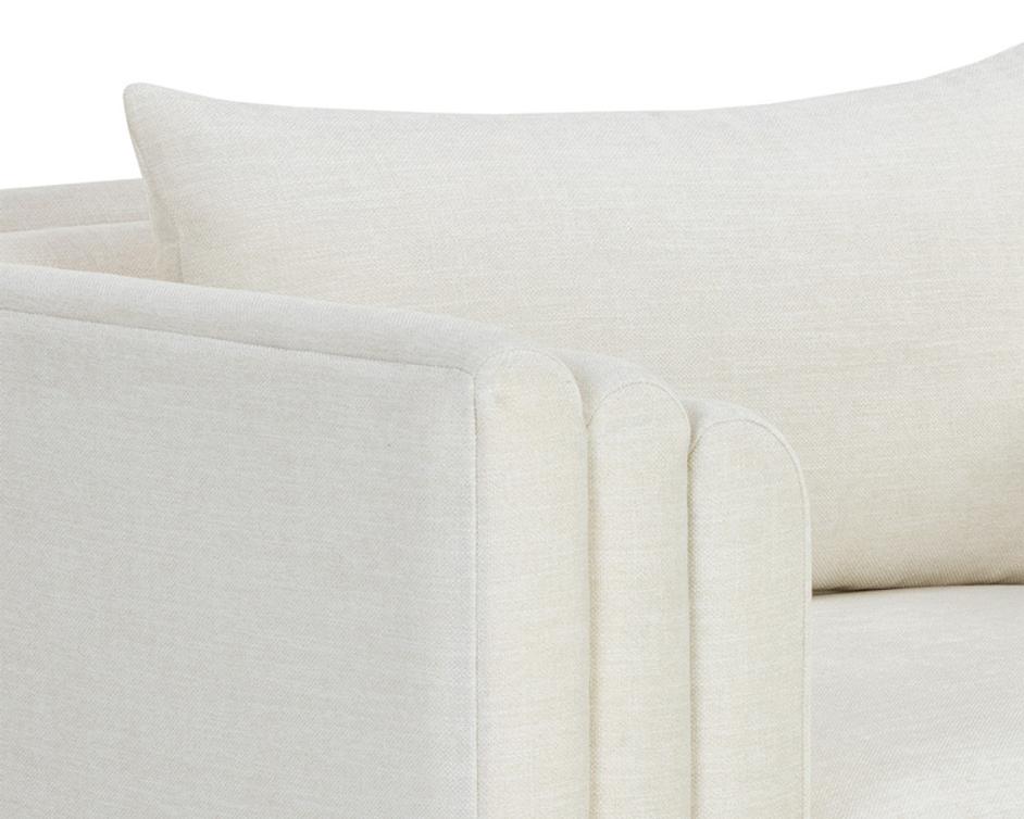 KIRA ARMCHAIR - HEATHER IVORY TWEED by Sunpan