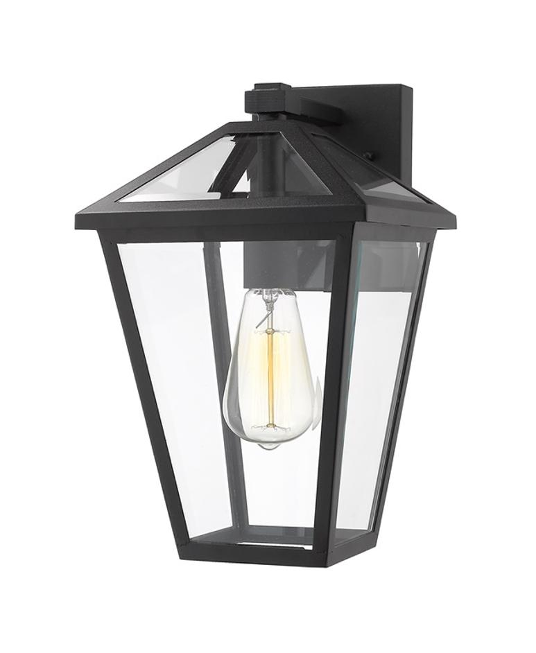 Talbot 1 Light Outdoor Wall Sconce in Black Finish by Z-Lite