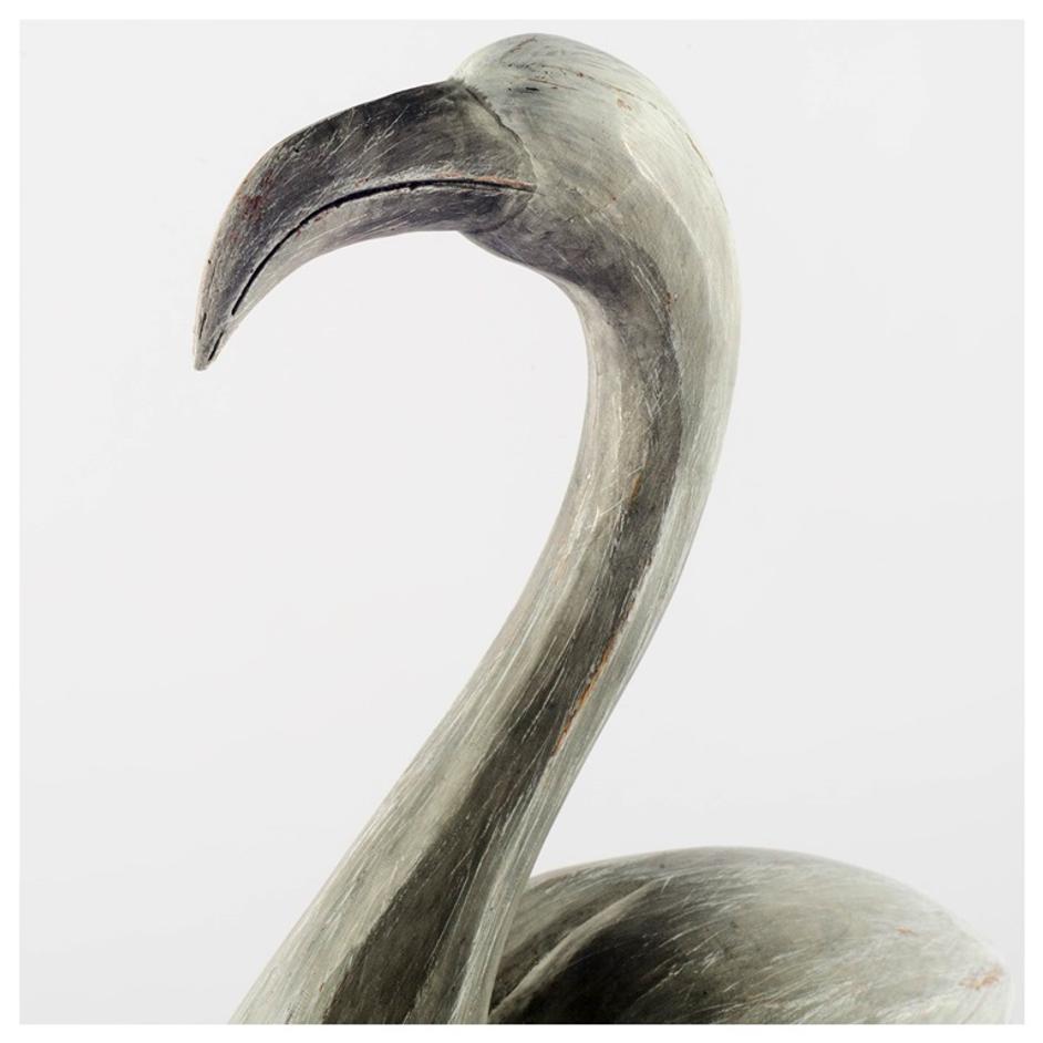 Odette I (Small) 8L x 3W Off-White Resin Flamingo by Mercana