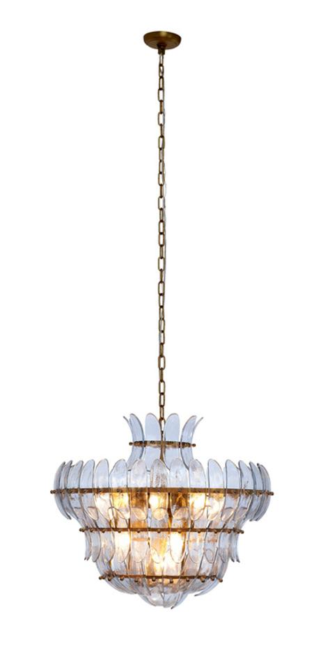 Arcade 10-Light Blown Glass Chandelier, Blue by Jamie Young