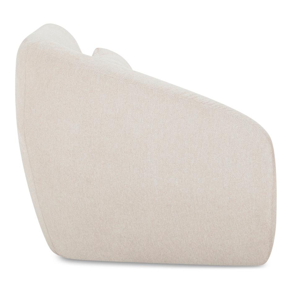 Amelia Left Arm Facing Chair Warm White by Moes Home